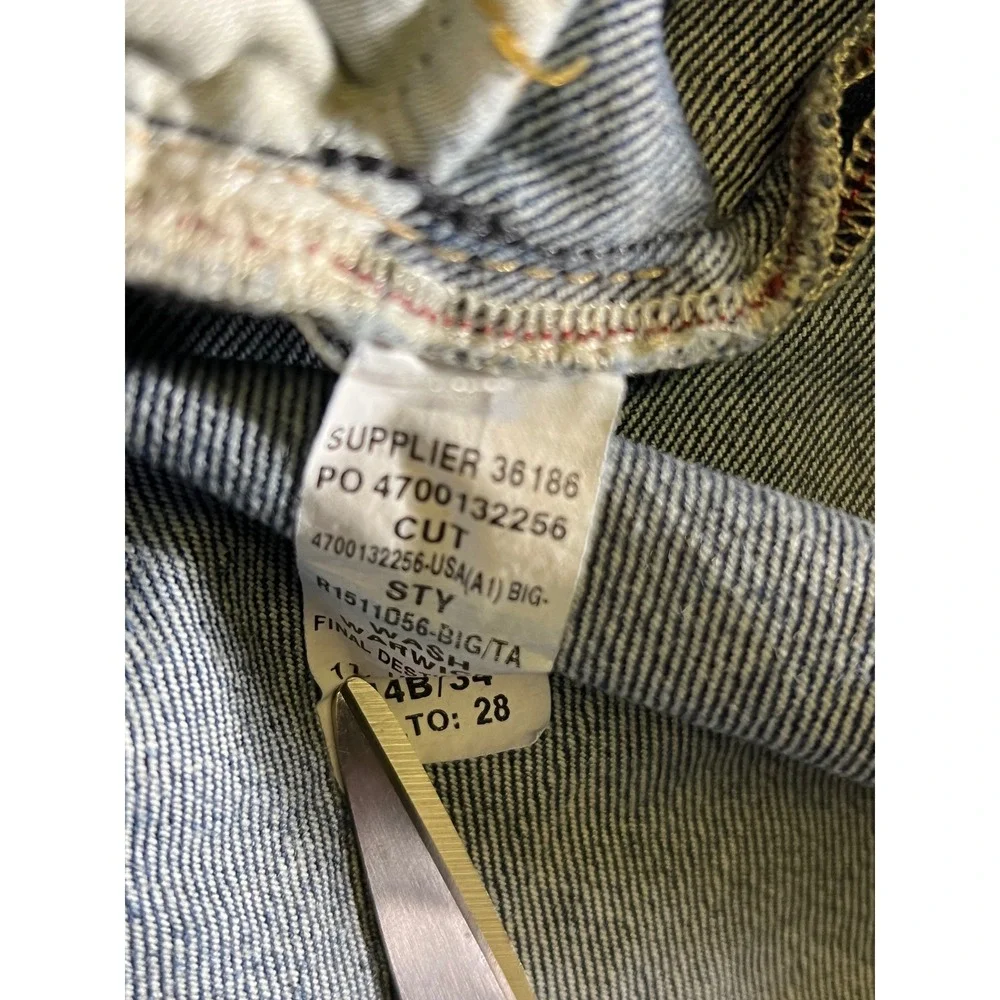 Polo Ralph Lauren Jeans Big Tall Straight Leg Blue Denim Warrick Mens‎ 44BX30